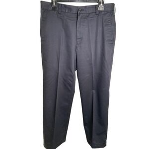 Izod Men's Casual Pants Dark Navy 34x30 Flat Front